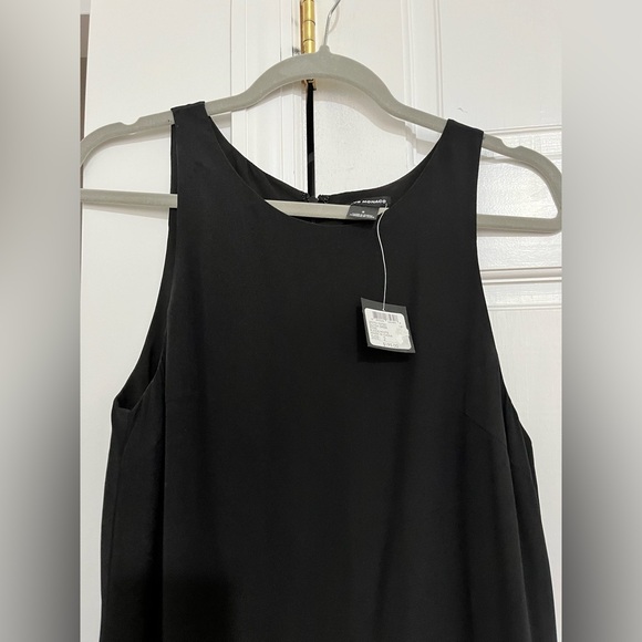 CLUB MONACO BLACK AND WHITE ASYMMETRICAL SILK DRESS size 2 NWT - Picture 6 of 10